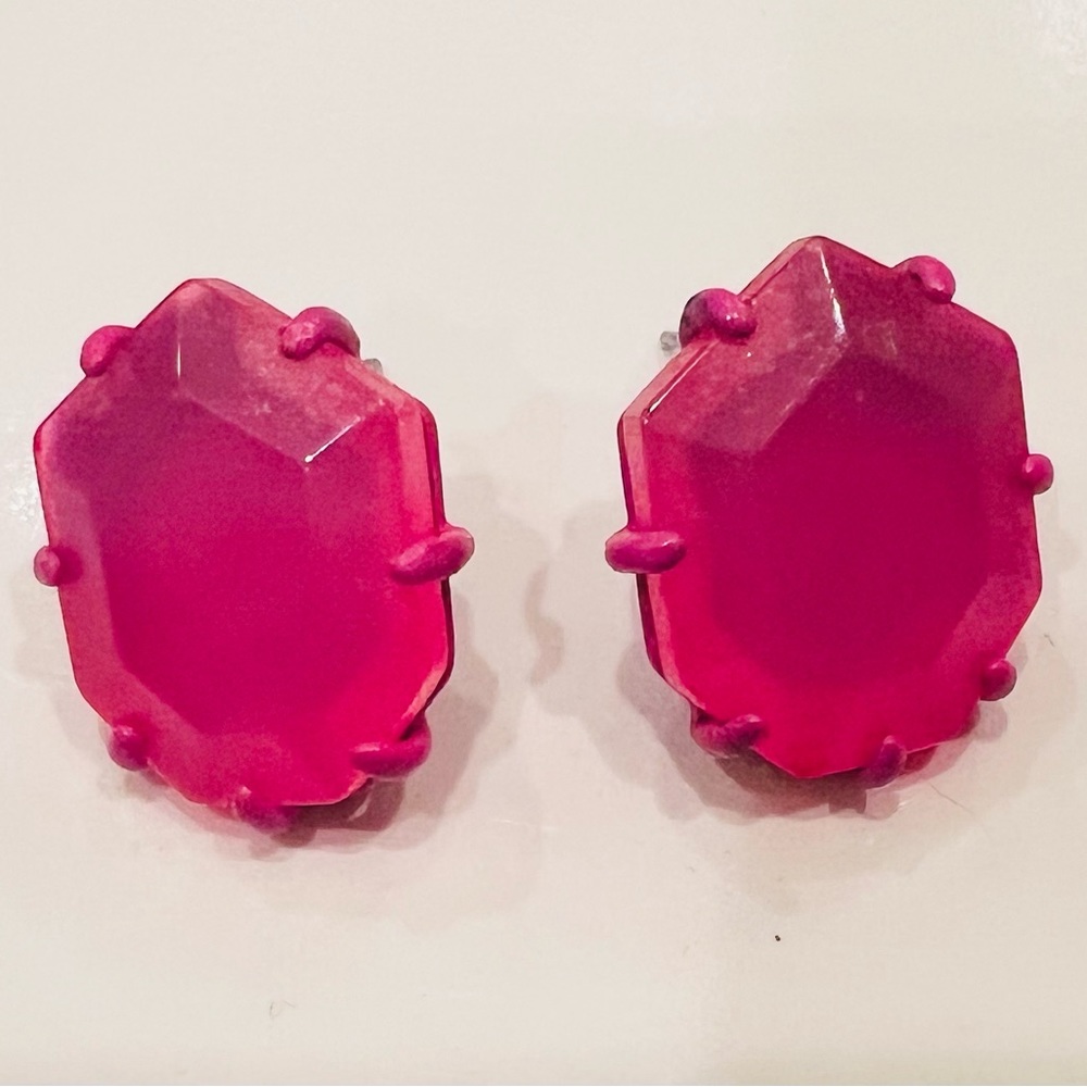 Kendra Scott Hot Pink Stud Earrings